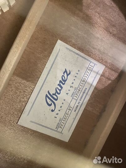 Акустическая гитара ibanez pf15ece-nt