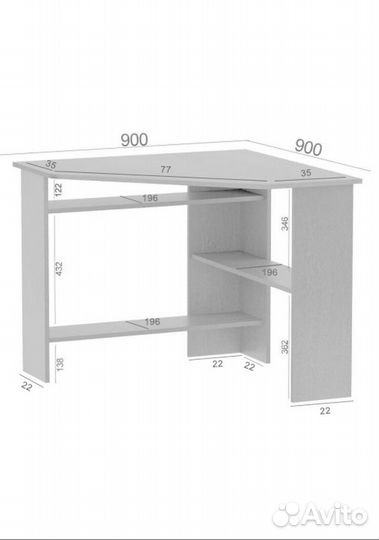 Угловой компьютерный стол