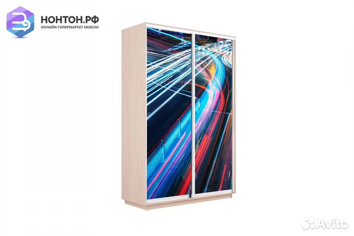 Шкаф-купе 2-х дверный Нонтон фото №1008 / дуб моло