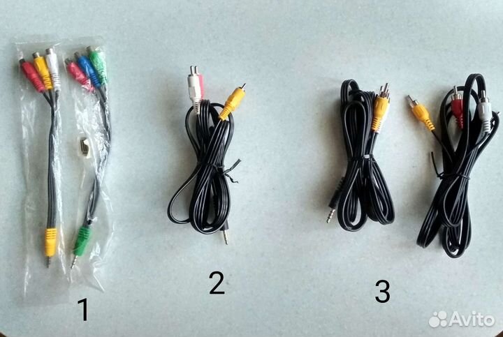 Шнуры а/видео: jack 3.5, RCA, s-video, DIN, скарт