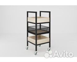 Стеллаж лофт тележка на колесах