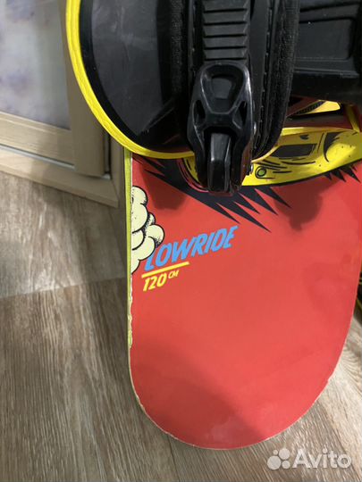 Сноуборд комплект 120, крепление, ботинки 35