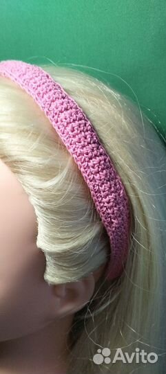 Ободок ручной работы (вязанный крючком). Зажимы