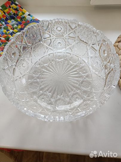 Ваза для фруктов хрусталь