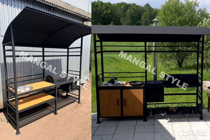 Мангал с крышей