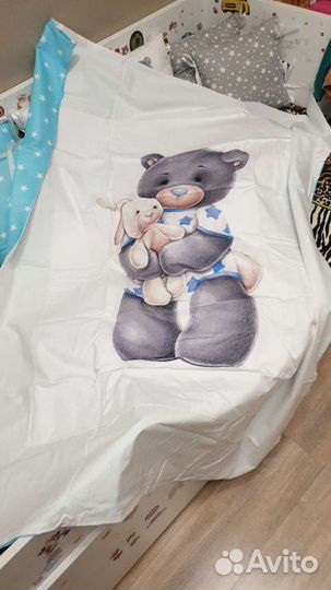 Бортики подушки в кроватку