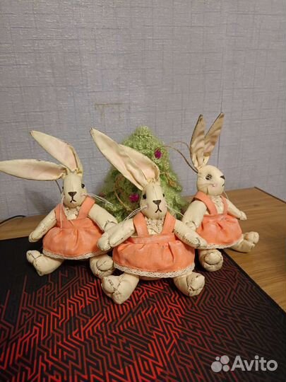 Интерьерный зайчик ручной работы