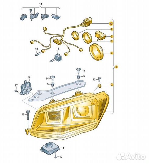 Б/У фара - Есть трещина в корпусеn- оригиналnnу