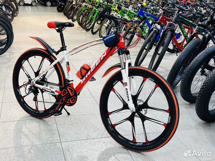 Велосипед на литых дисках 27,5R Green (красный)