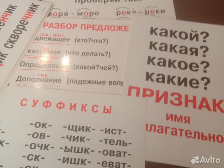 Таблицы для учителя нач. школы