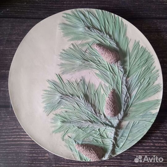 Гипсовое панно Сосна, ботанический барельеф