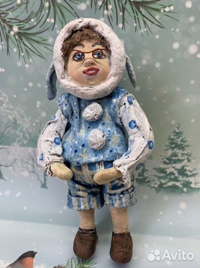 Ватные елочные игрушки