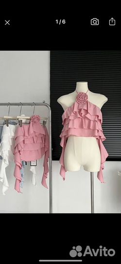 Топ с розой