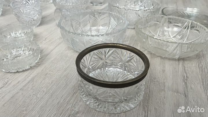 Хрустальная ваза, графин, посуда