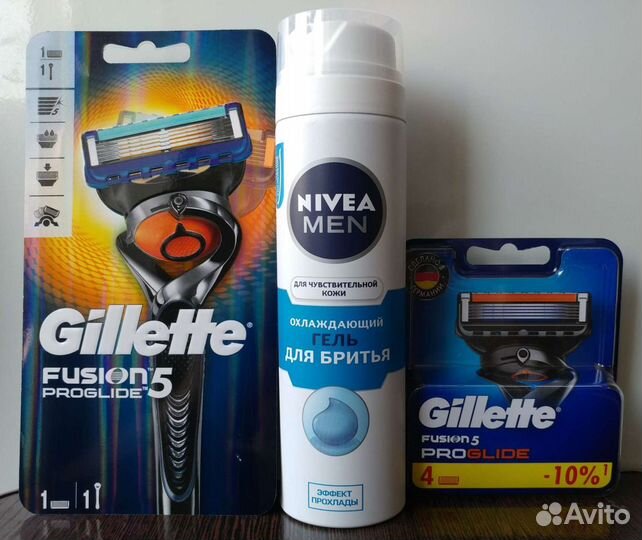 Gillеtte Fusion 5 Prоglide (1ручкa+5касceт) гeль