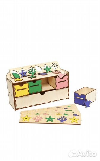Сортер сундук деревянный монессори