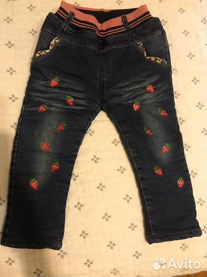 Вещи для девочки худи и теплые джинсы