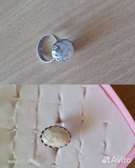 Кольцо с натуральным камнем