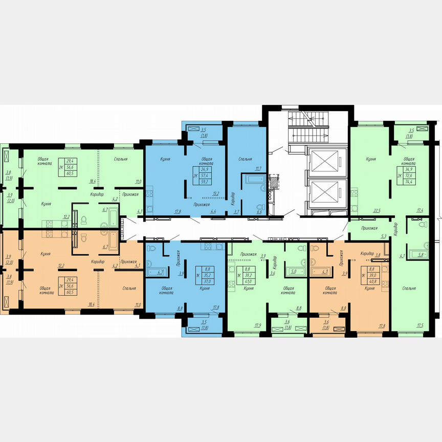 1-к. квартира, 40,8 м², 10/17 эт.