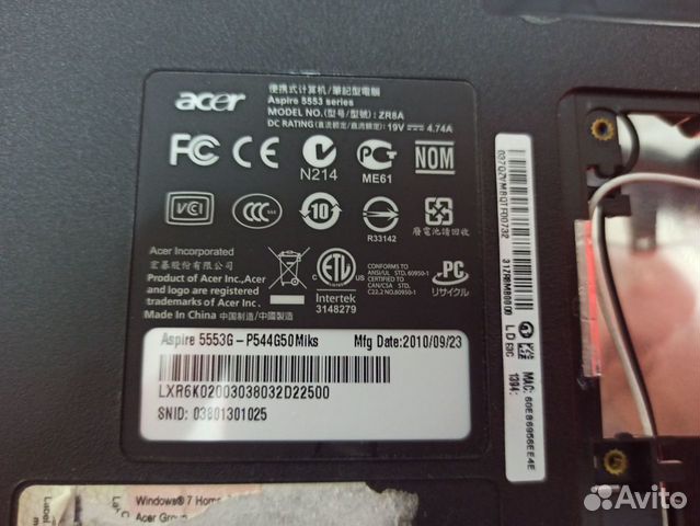 Acer 5553G ZR8A на запчасти