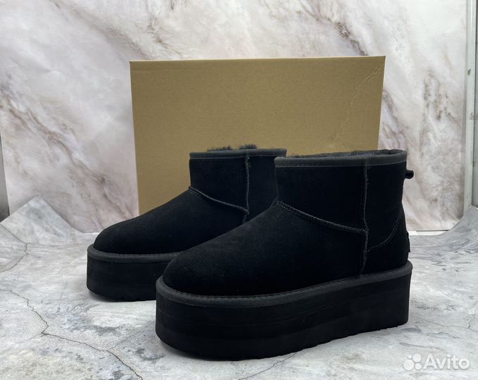 Женские Угги Ugg Classic Mini Platform Black