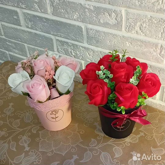 Букет из мыльных роз в конвертике)