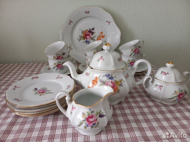 Чайный сервиз Bohemia Чехословакия