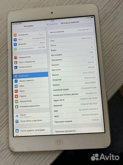 iPad mini 16gb (wifi+sim)