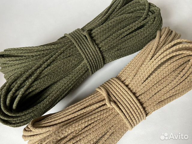 Шнур вязаный хлопковый для шитья корзин