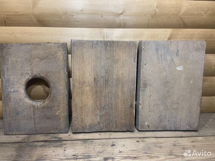 Пара Филенок Маленькие Деревянные Резные