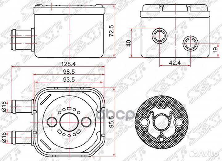 Радиатор масляный audi A3 96-01/A4 95-05/A6 97