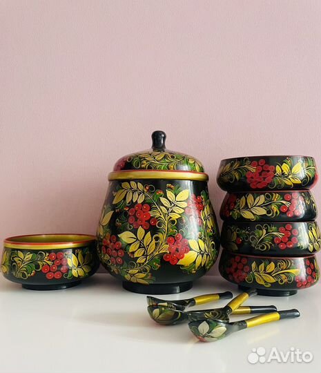 Набор для супа, окрошки, хохлома, СССР