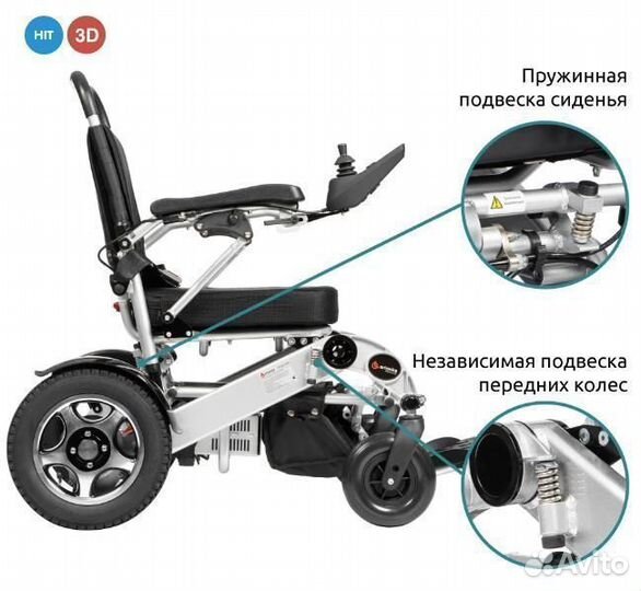 Коляска инвалидная с электроприводом Pulse 660