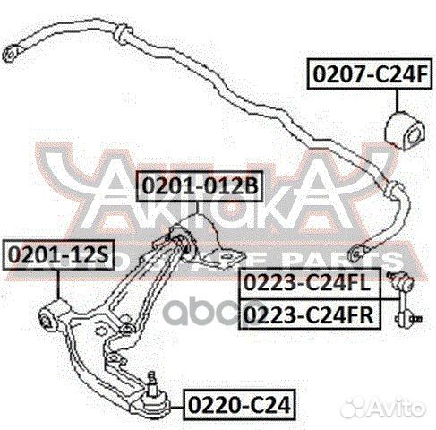 Тяга стабилизатора передняя правая 0223c24fr asva