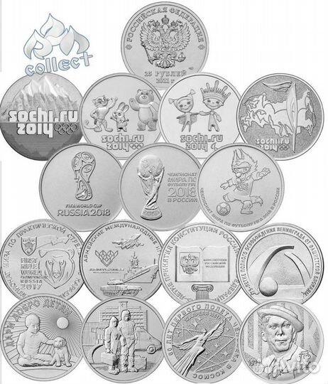 Монеты 25 Рублей мультипликация и другие