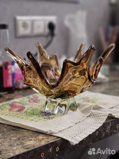 Ваза для фруктов Bohemia всплеск