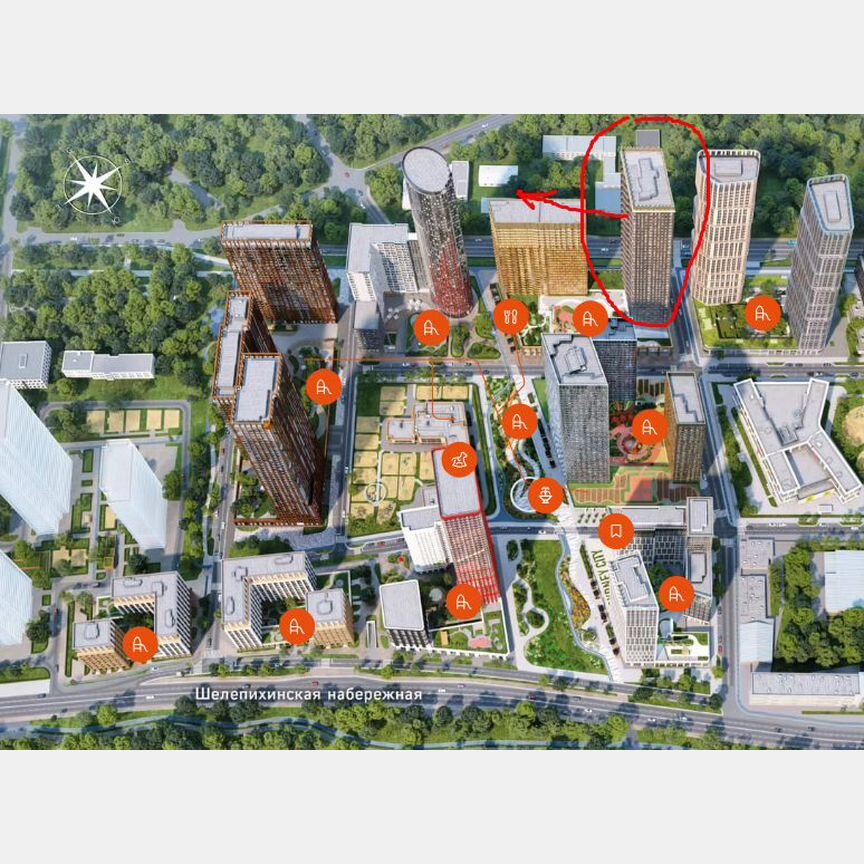 2-к. квартира, 73 м², 22/43 эт.