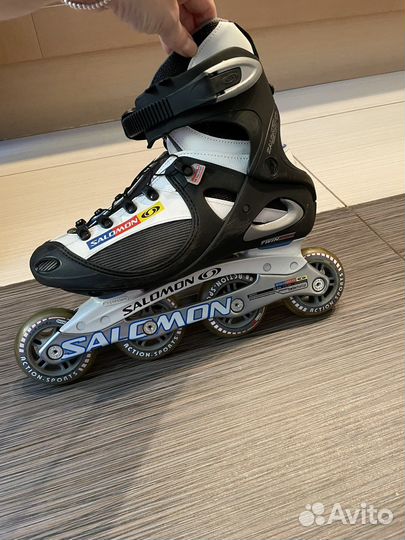 Роликовые коньки Salomon размер 40, сумка, защита