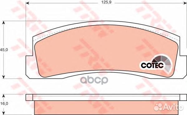 Колодка передняя TRW ваз 2121-21213, 2123 GDB26