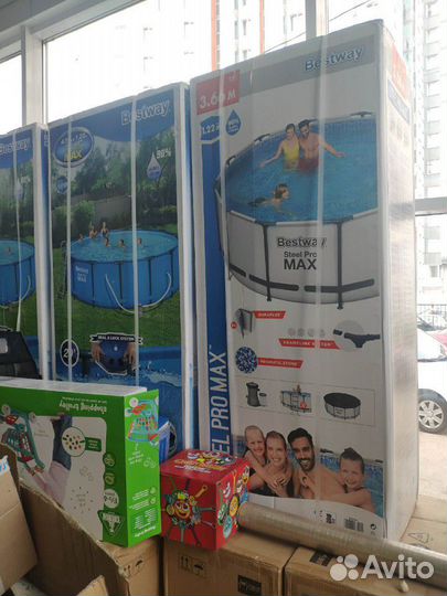 Каркасный бассейн 457 122 усиленный +лестница