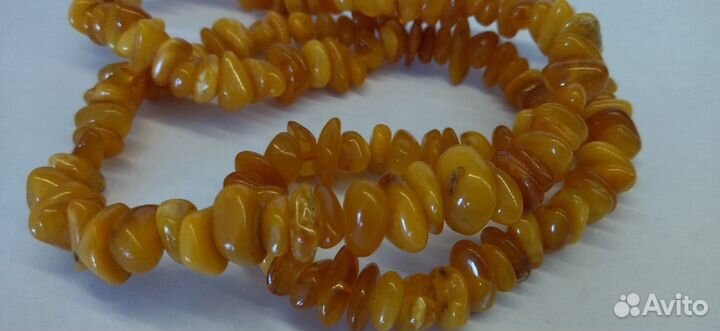 Бусы янтарь желток 112 грамм 94 см СССР