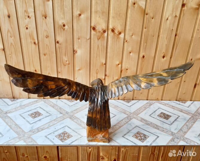 Статуэтка Орел Резьба из дерева Ручная работа СССР