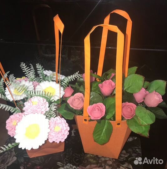 Букет цветов из мыла