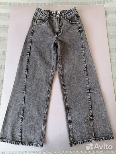 Джинсы широкие для девочки sela р152 12л