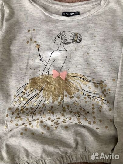 Джинсы и толстовка для девочки 134