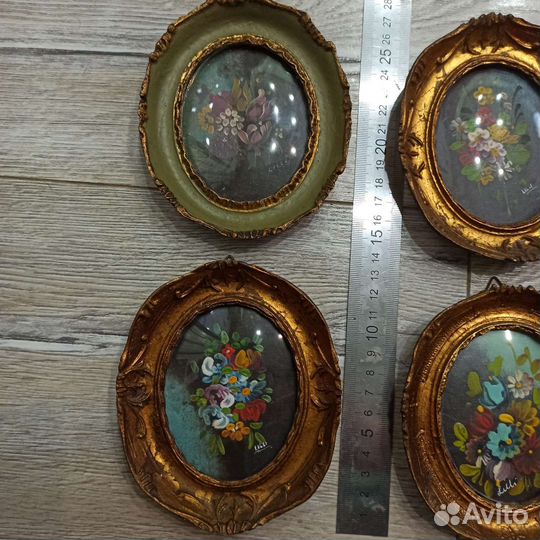 Панно, картины миниатюры, Италия, винтаж