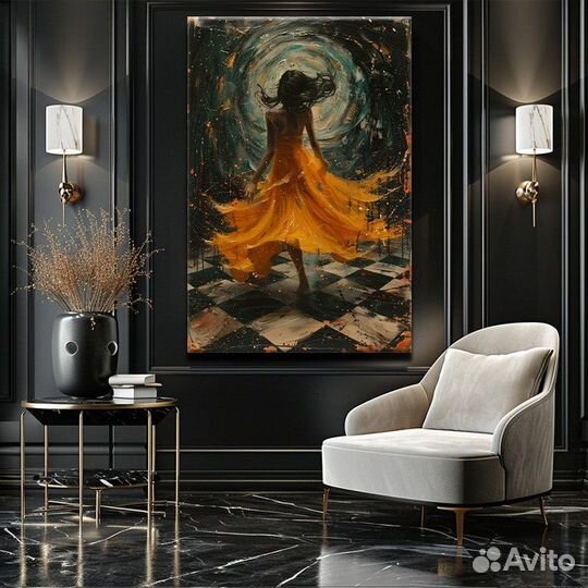 Картина маслом на холсте Девушка Танцующая Стиль