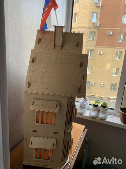 Домик кукольный деревянный