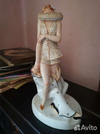 Пьеро и Пьеретта статуэтка фарфор Германия
