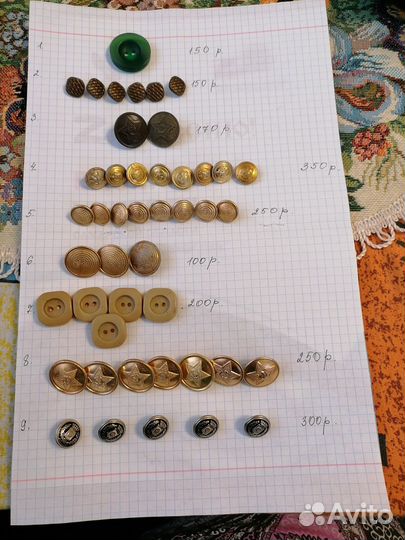 Пуговицы женские. Винтаж СССР